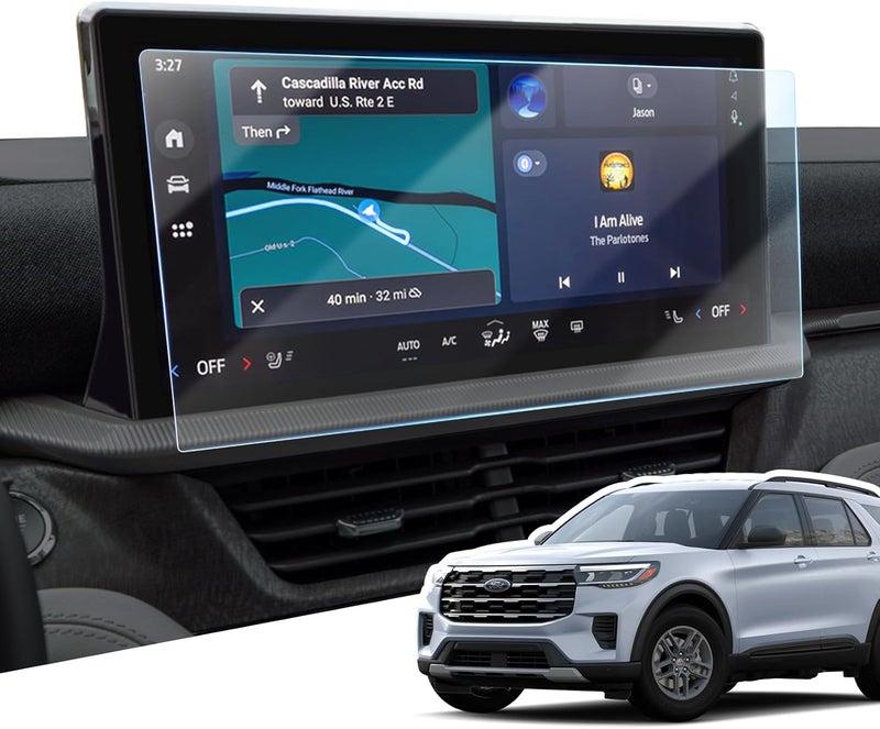 LANGBEAN Screen Protector for 2025 Ford Explorer (Active/ST-Line/ST/Platinum), 13.2 Inch Matte Anti-Glare Infotainment Touchscreen, 9H Tempered Glass 2025 Explorer Accessories HD/Anti-Fingerprint - Image 1
